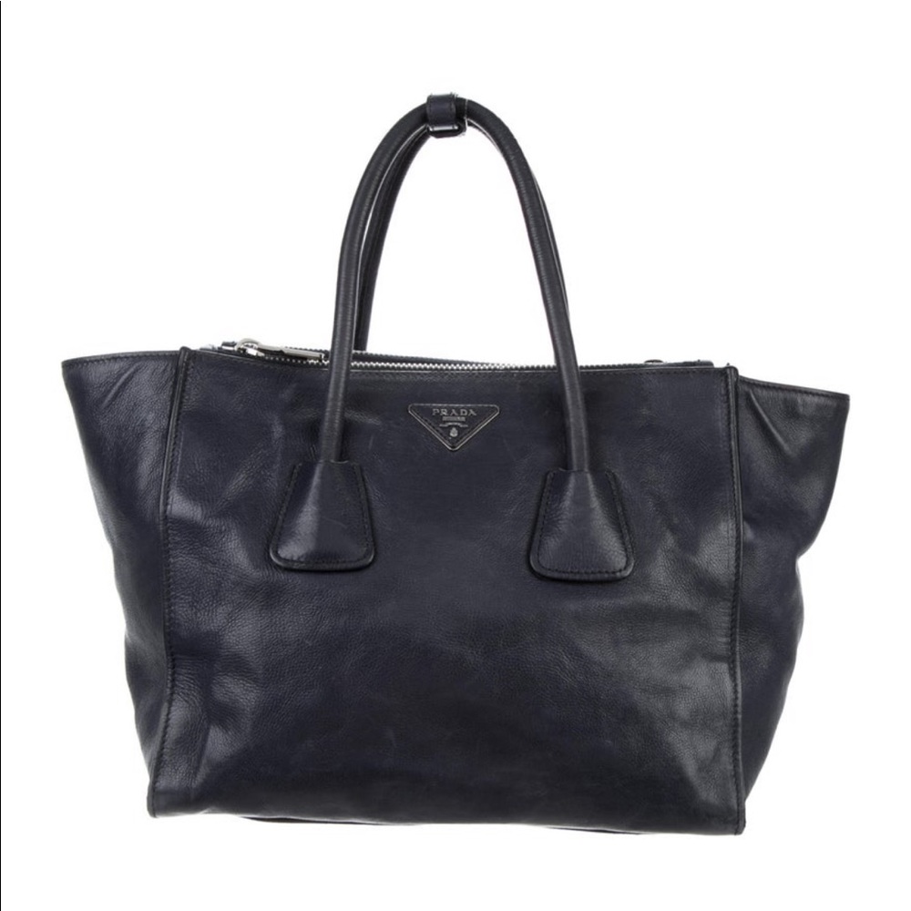 Prada Nappa Tote in Navy